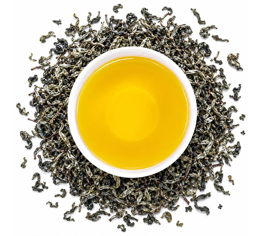Green Yunnan Leo Tea kolor naparu